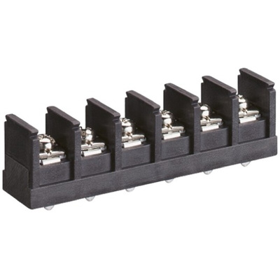 Osada Barrier Strip, 6 Contact, 9mm Pitch, 2 Row, 100A, 600 V, Female Gender, Solder Termination
