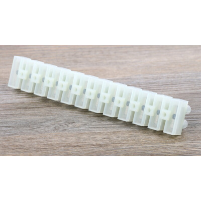 RS PRO Non-Fused Terminal Block, 12-Way, 41A, 4 mm² Wire, Screw Down Termination
