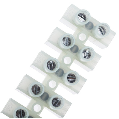 RS PRO Non-Fused Terminal Block, 12-Way, 41A, 4 mm² Wire, Screw Down Termination