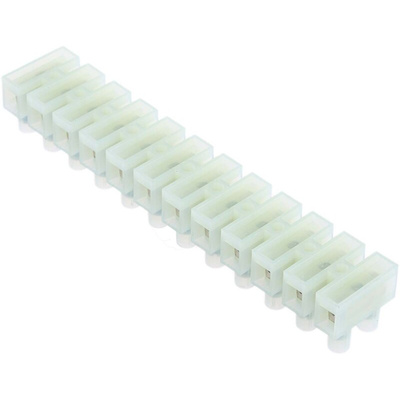 RS PRO Non-Fused Terminal Block, 12-Way, 24A, 2.5 mm² Wire, Screw Down Termination