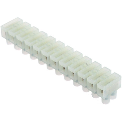 RS PRO Non-Fused Terminal Block, 12-Way, 24A, 2.5 mm² Wire, Screw Down Termination