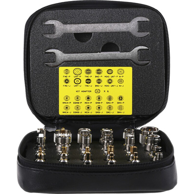 RS PRO RF Connector Kit RF Coaxial Inter Series Adapter Kit 2 x Spanners & is Supplied in a Zip-Up Soft Case, 30 RF