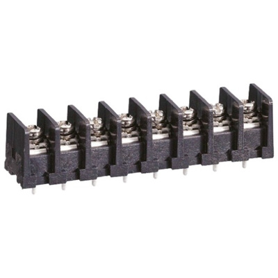 Sato Parts Barrier Strip, 8 Contact, 7.62mm Pitch, 1 Row, 10A, 250 V, Solder Termination