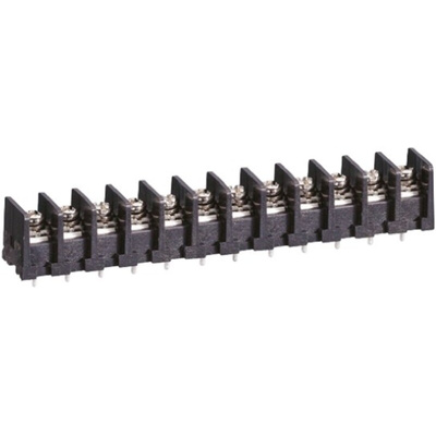 Sato Parts Barrier Strip, 12 Contact, 7.62mm Pitch, 1 Row, 10A, 250 V, Solder Termination