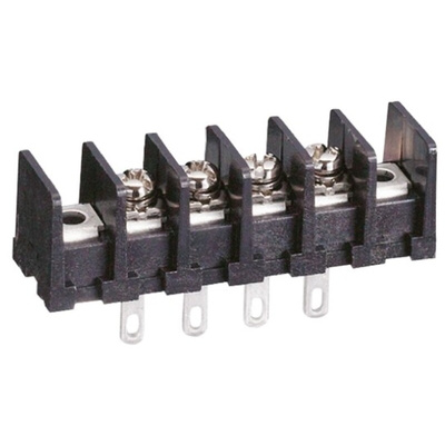 Sato Parts Barrier Strip, 4 Contact, 7.62mm Pitch, 1 Row, 10A, 250 V