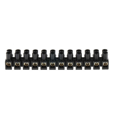 RS PRO Terminal Strip, 12-Way, 24A, 2.5 mm² Wire, Screw Termination