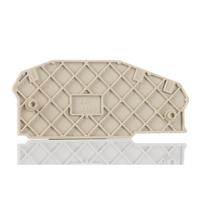RS PRO End Cover for Use with ZRK Series Terminal Block, ZSL Series Terminal Block