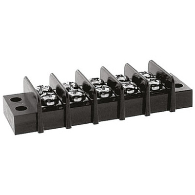 TE Connectivity Barrier Strip, 5 Contact, 9.53mm Pitch, 2 Row, 20A, 300 V