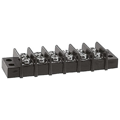 TE Connectivity Barrier Strip, 6 Contact, 9.53mm Pitch, 2 Row, 20A, 300 V
