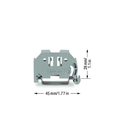 Wago 249 Series End Stop for Use with DIN Rail 35