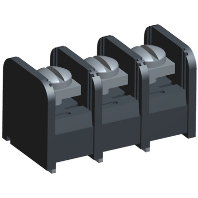 TE Connectivity Dual Barrier Strip, 3 Contact, 9.53mm Pitch, 1 Row, 20A