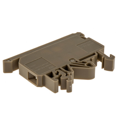 RS PRO Beige Disconnect Terminal Block, 4mm², Single-Level, Screw Termination