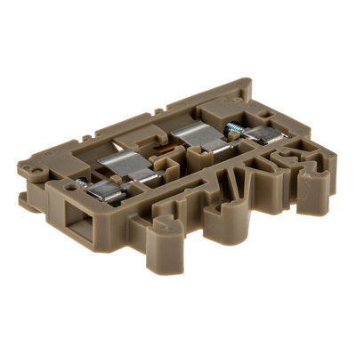 RS PRO Beige Disconnect Terminal Block, 4mm², Single-Level, Screw Termination