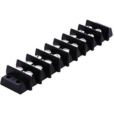 Cinch Connectors Barrier Strip, 10 Contact, 11.13mm Pitch, 2 Row, 20A, 250 V ac