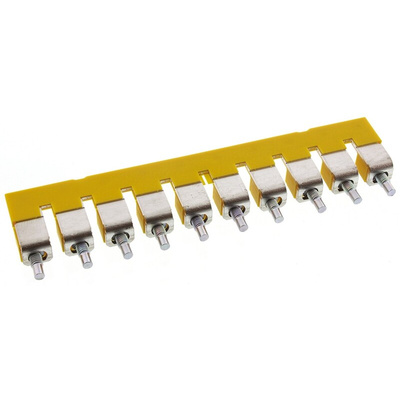 Weidmuller WQV Series Jumper Bar for Use with DIN Rail Terminal Blocks, 63A
