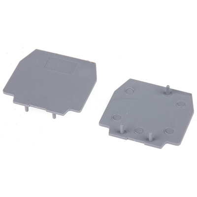 Entrelec FEDR Series End Cover for Use with DIN Rail Terminal Blocks