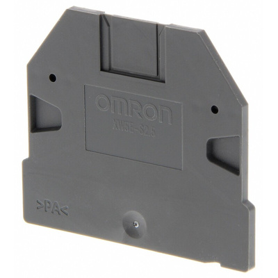 XW5E End Cover for use with XW5G-S10-1.1-1 Grounding Terminal Block, XW5G-S2.5-1.1-1 Grounding Terminal Block,