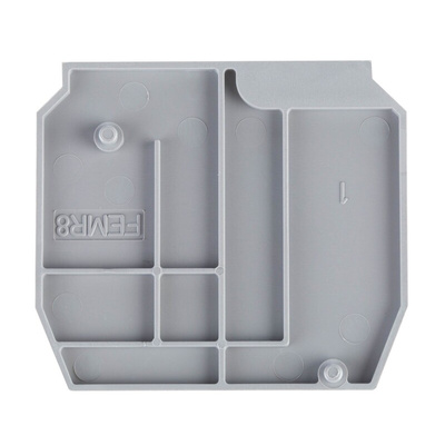 Entrelec FEMR8 Series End Cover for Use with DIN Rail Terminal Blocks