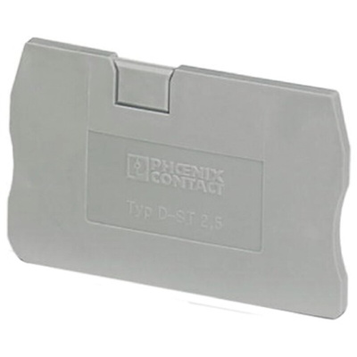 Phoenix Contact D-ST Series End Cover for Use with DIN Rail Terminal Blocks