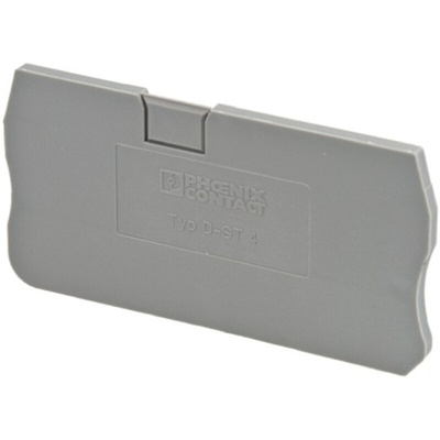 Phoenix Contact D-ST 4 Series End Cover for Use with DIN Rail Terminal Blocks