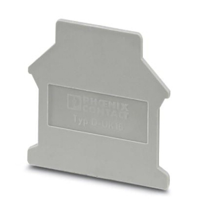 Phoenix Contact D-UK 16 Series End Cover for Use with DIN Rail Terminal Blocks, ATEX