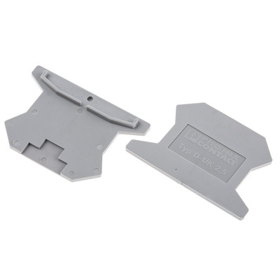 Phoenix Contact D-UK 2.5 Series End Cover for Use with DIN Rail Terminal Blocks, ATEX