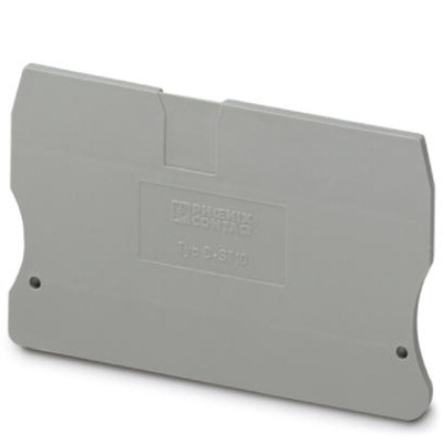 Phoenix Contact D-ST 10 Series End Cover for Use with DIN Rail Terminal Blocks