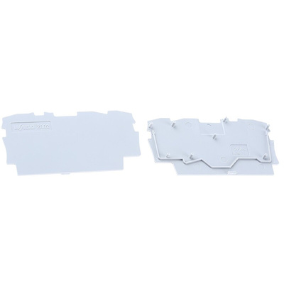 Wago TOPJOB S, 2002 Series End and Intermediate Plate for Use with 2002 Series Terminal Blocks, IECEx