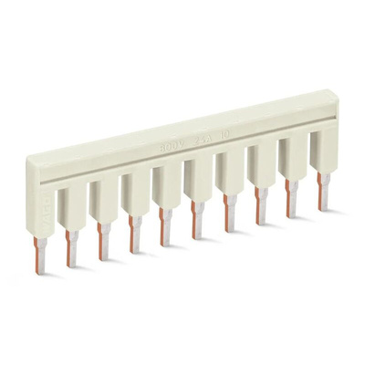 Wago TOPJOB S, 2002 Series Jumper Bar for Use with 2002 Series Terminal Blocks, 25A