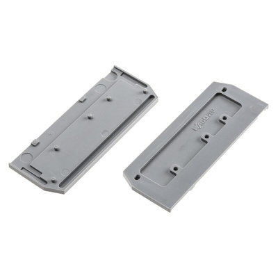 Wago 280 Series End and Intermediate Plate for Use with 280 Series Disconnect Terminal Blocks
