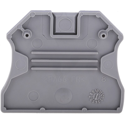 Phoenix Contact D-UT 2.5/10 Series End Cover for Use with DIN Rail Terminal Blocks