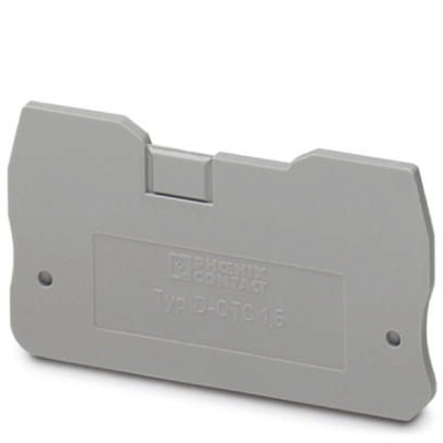 Phoenix Contact D-QTC 1.5 Series End Cover for Use with DIN Rail Terminal Blocks