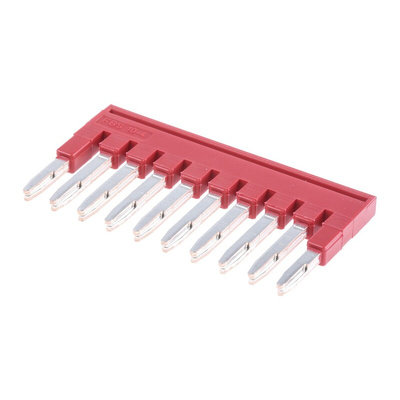 Phoenix Contact FBS 10-4 Series Jumper Bar for Use with DIN Rail Terminal Blocks, 17.5A