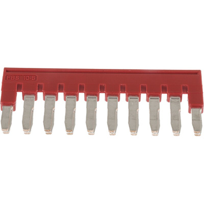 Phoenix Contact FBS 10-5 Series Jumper Bar for Use with DIN Rail Terminal Blocks, 24A