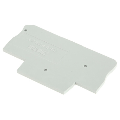 Phoenix Contact D-PTTB 2.5 Series End Cover for Use with DIN Rail Terminal Blocks