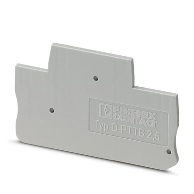 Phoenix Contact D-PTTB 2.5 Series End Cover for Use with DIN Rail Terminal Blocks