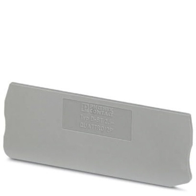 Phoenix Contact D-ST Series End Cover for Use with DIN Rail Terminal Blocks