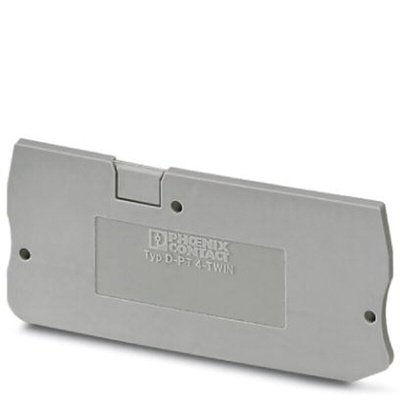 Phoenix Contact D-PT Series End Cover for Use with DIN Rail Terminal Blocks