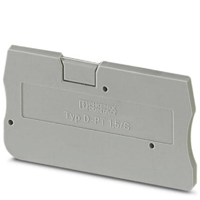 Phoenix Contact D-PT 1.5/S Series End Cover for Use with DIN Rail Terminal Blocks