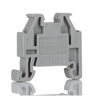 Phoenix Contact CLIPFIX 15 Series End Stop for Use with DIN Rail Terminal Blocks
