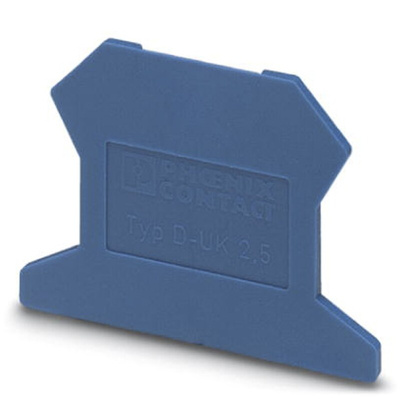 Phoenix Contact D-UK2.5 BU Series End Cover for Use with Modular Terminal Block