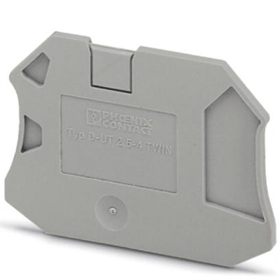 Phoenix Contact D-UT 2.5/4-TWIN Series End Cover for Use with Modular Terminal Block