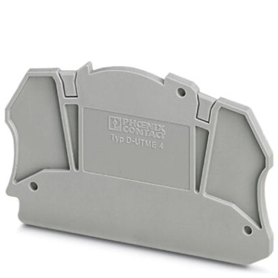 Phoenix Contact D-UTME 4 Series End Cover for Use with Modular Terminal Block