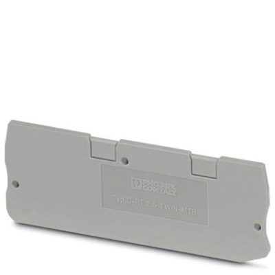 Phoenix Contact D-PT 2.5-TWIN-MTB Series End Cover for Use with Modular Terminal Block