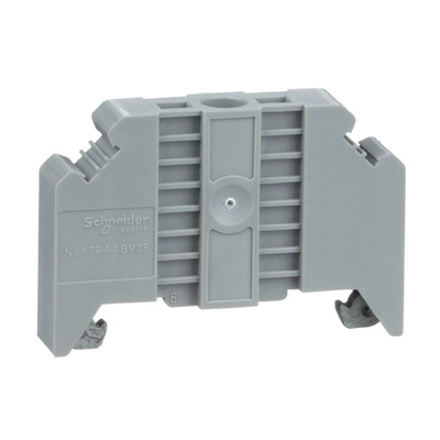 Schneider Electric NSYTR Series End Stop for Use with DIN Rail 35 mm, TRH IDC Terminal Block, TRP Push-in Terminal