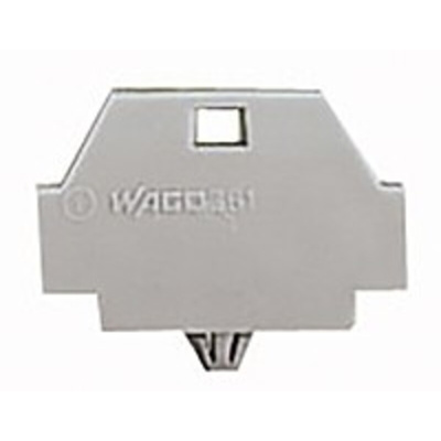 Wago 260 Series End Plate with Snap in Mounting Foot for Use with 260 Series Terminal Block