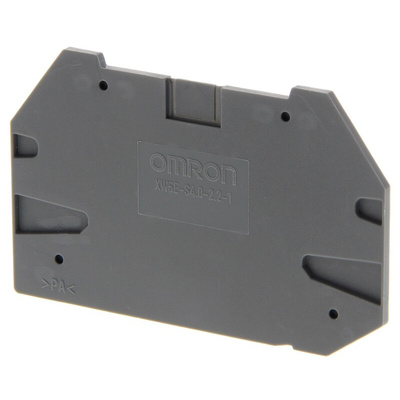 XW5E End Cover for use with XW5G-S4.0-2.2-1 Grounding Terminal Block, XW5T-S4.0-2.2-1 Feed Through Terminal Block