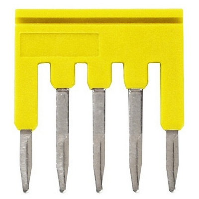 XW5S Short Bar for use with XW5G-P1.5-5 Grounding Terminal Block, XW5T-P1.5-5 Feed Through Terminal Block