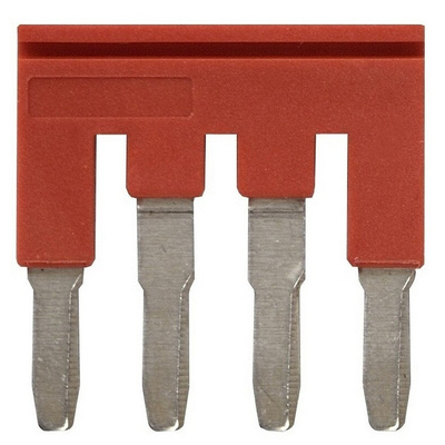 XW5S Short Bar for use with XW5G-P4.0-4 Grounding Terminal Block, XW5T-P4.0-4 Feed Through Terminal Block