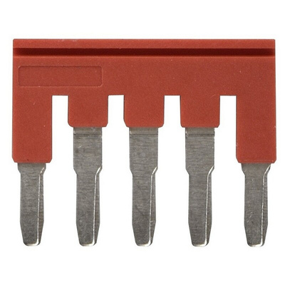 XW5S Short Bar for use with XW5G-P4.0-5 Grounding Terminal Block, XW5T-P4.0-5 Feed Through Terminal Block